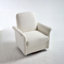 Fauteuil pivotant moderne avec accoudoirs et base en bois-1932430124