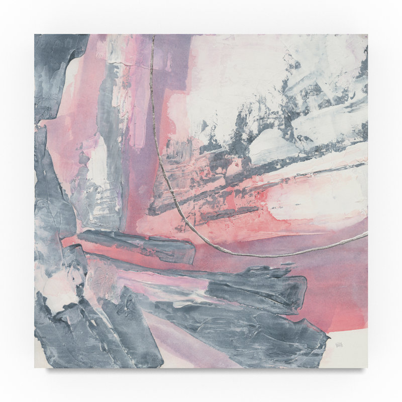 « blanchie rosé i », reproduction de peinture à l’acrylique sur toile tendue, H 14 po x l 14 po
