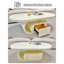 Table basse ovale en bois manufacturé cristal et crème-109107224-109107222