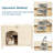 Petsfit Folding Cat House, No Tools Required for Assembly, Cat house Furniture, Indoor Dog House for Small Dog, 35.5"L × 23.5"W × 27"H
