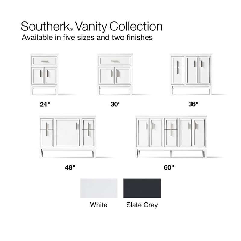 Southerk 30-In Bathroom Vanity Set, White, 30"