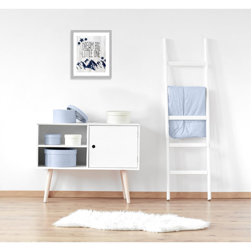 Dream Big Little One' Wall Decal, 24.5" H x 20.5" W x 0.6" D, Silver Flat Framed