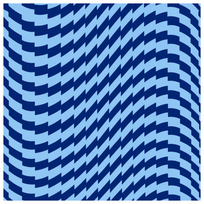 Blue Wavy Geometric Pattern Blankets