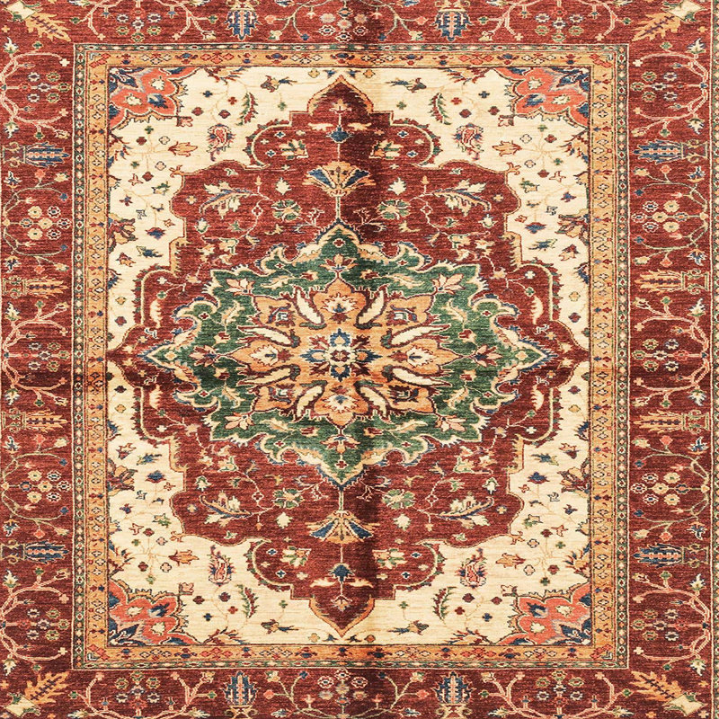 Tapis multicolore abstrait Adalida, Carré 4 pi