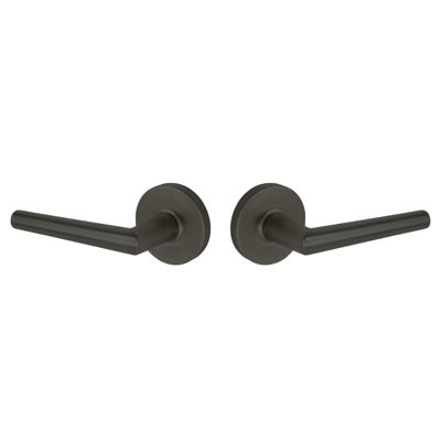 Expressions by Emtek Lennon Passage Leverset with Round Rosette, Matte Black