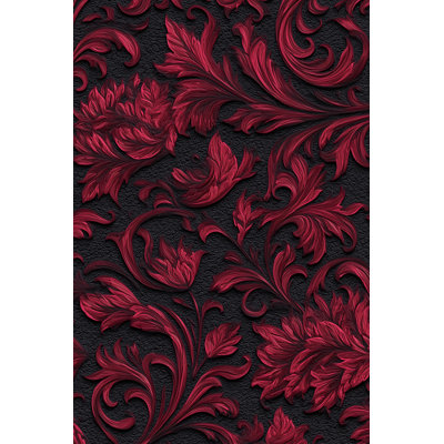 Papier peint damassé floral