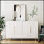 Élégante armoire décorative avec tablettes réglables et rangement spacieux, parfaite pour les intérieurs modernes et Mid-Century.-295704127
