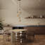 Small Canopy White, Brass Grip With 3 Brass Pendants & 3 Voronoi Iii-784007967