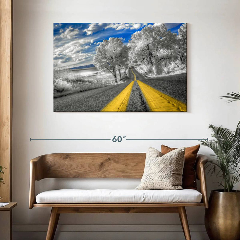 Mehar Winter Road Lines, 30" H x 45" W