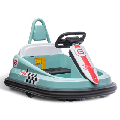 Bumper Ride-On 6V Kids, jouet à 360 ° avec musique, klaxon et lumières DEL, 1,9 MPH, pneus antidérapants, ceinture de sécurité réglable