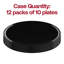 Assiettes plates rondes jetables en plastique bleu marine (25 cm) - 120 assiettes-485731733