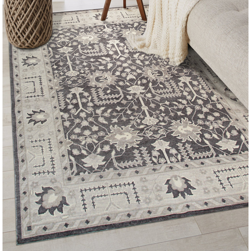 Tapis en laine noué à la main Cozy Oushak, Rectangle 8 pi x 10 pi