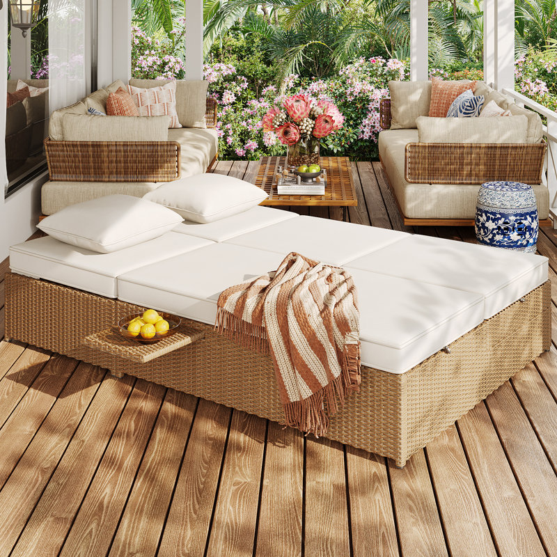 120cm Wide Straight Steel Patio Daybed