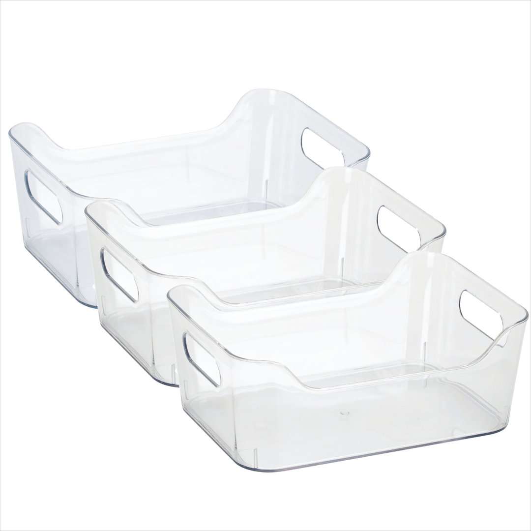 Simplify Plastic Decorative Bin (Set of 3) Simplify