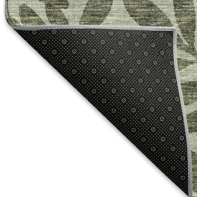 Tapis vert Harsukhman AMF111 lavable à la machine de qualité supérieure, Rectangle 5 pi x 7 pi 6 po 