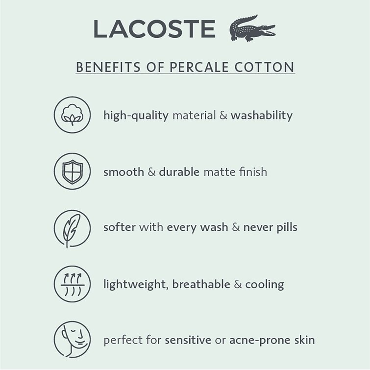 Lacoste Cotton 100% Cotton Percale Sheet Set & | Wayfair