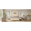 Grand lit plateforme à baldaquin tapissier avec lumières DEL, lit gigogne simple, 3 tiroirs de rangement, tête de lit, beige