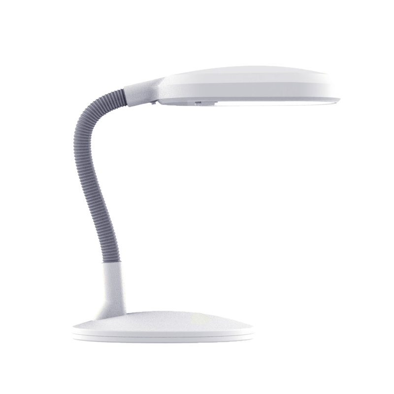 White Adjustable LED Desk Lamp with Touch Dimmer