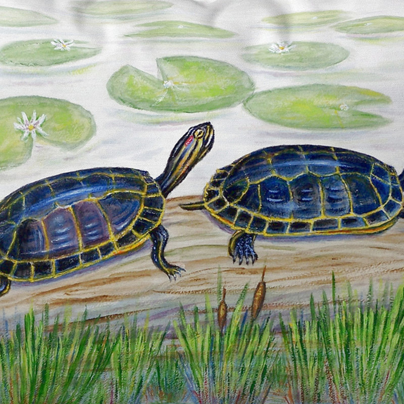 Two Turtles Outdoor Throw Pillow, Small