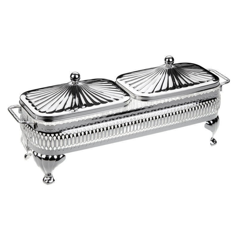 Queen Anne Silver Plated Rectangle Chafing Dish