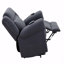 Microfibre polie bleu foncé électrique avec fonction inclinable avec lève-personne, chauffage et fauteuil de massage-480632283