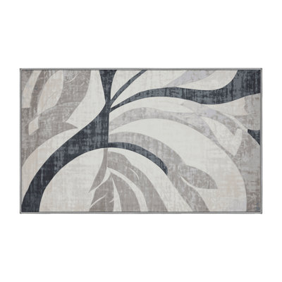 Tapis gris lavable à la machine
