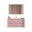 Meuble-lavabo mural rose moderne Dopamine avec lavabo en céramique intégrée et armoire à miroir intelligente-1958051722