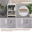24" Freestanding Modern Bathroom Vanity with Ceramic Sink Top, Soft‑Close Doors & Open Shelf for Compact Bathrooms