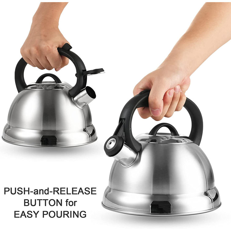 Creative Home 2.3 Quarts Stainless Steel Whistling Stovetop Tea