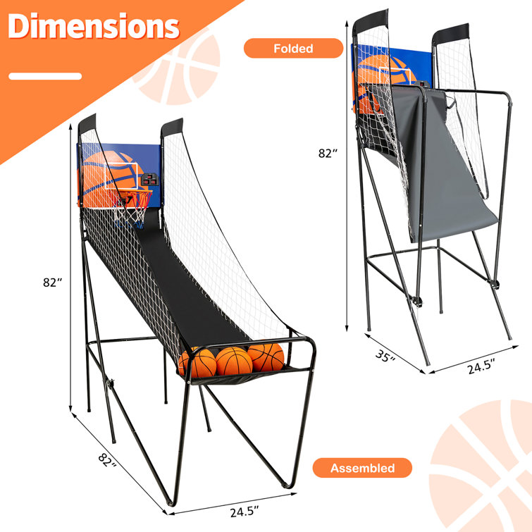 COSTWAY Jeu de Basket-ball Arcade Enfants 2 en 1 Jeu de Balles  Collantes,Compteur Electronique avec Effet Sonore,2 Ballons 3 Ans+ -  Cdiscount Sport