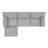 Bodhild 115.7" W Performance Boucle 4-Piece Modular Sectional with Ottoman-270790810