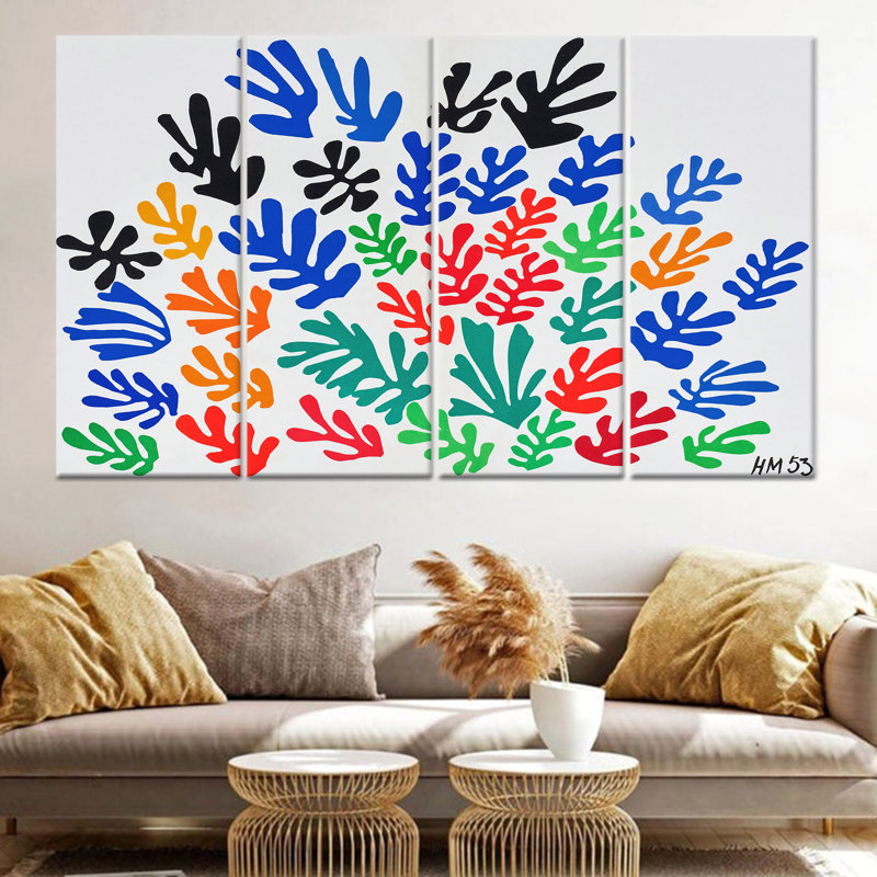 Henri Matisse, impression sur toile pour une décoration élégante, impression sur toile 4P, 43,3 po H x 63 po l