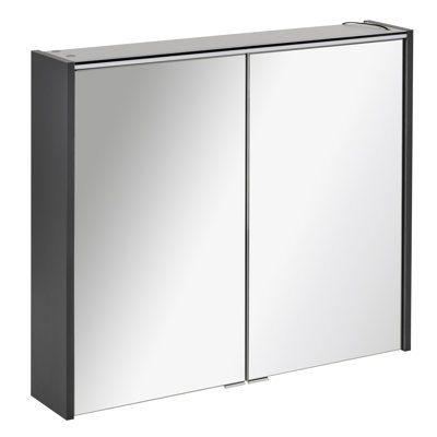 Denver Surface Mirrored Bathroom Cabinets with Mirror and 2 Adjustable Shelves
