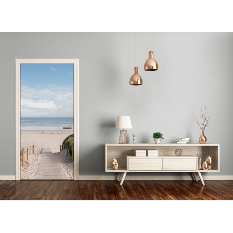 Path To Beach Door Decal