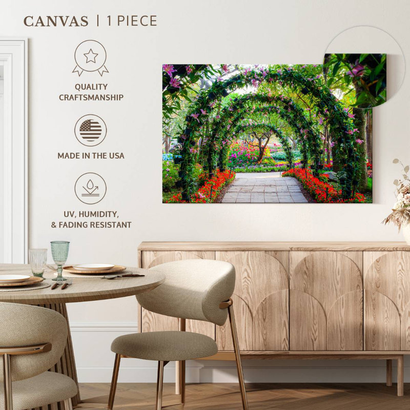 Arches de fleurs du parc Sireci, H 8 po x l 12 po
