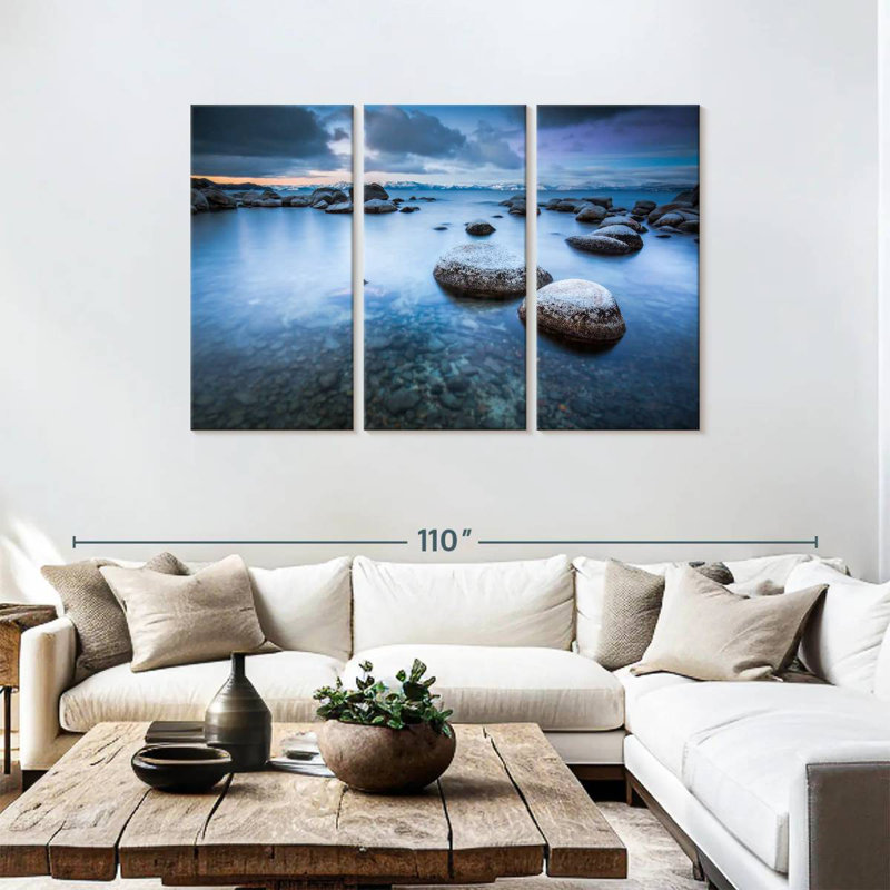 Alvord, eaux calmes au lac Tahoe, H 48 po x l 74 po