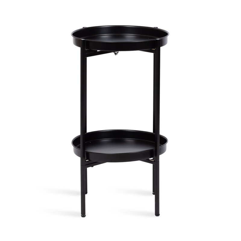 Deliah Tray Top End Table, Black
