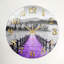 Horloge murale mauve en verre mauve-1515267832