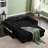 Collinward 53" W Murphy Sofa Bed Loveseat with Adjustable Tufted Back and USB Outlet-297003001-297002896