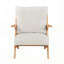 Chaise d'appoint Mid-Century moderne avec structure en bois d'hévéa massif pour le salon-1826741886-1826741887
