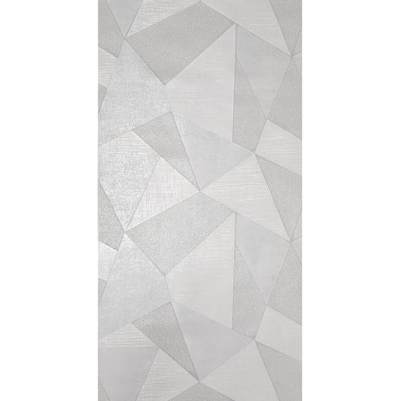 Papier peint texturé géométrique triangles gris clair