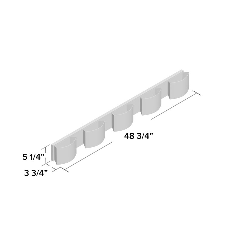 Éclairage pour salle de bain 5 lumières Ryant, Bronze, DEL