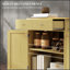 Buffet avec comptoir en bois massif, armoire de rangement de cuisine moderne, armoire à café avec 2 tiroirs, portes et tablette réglable