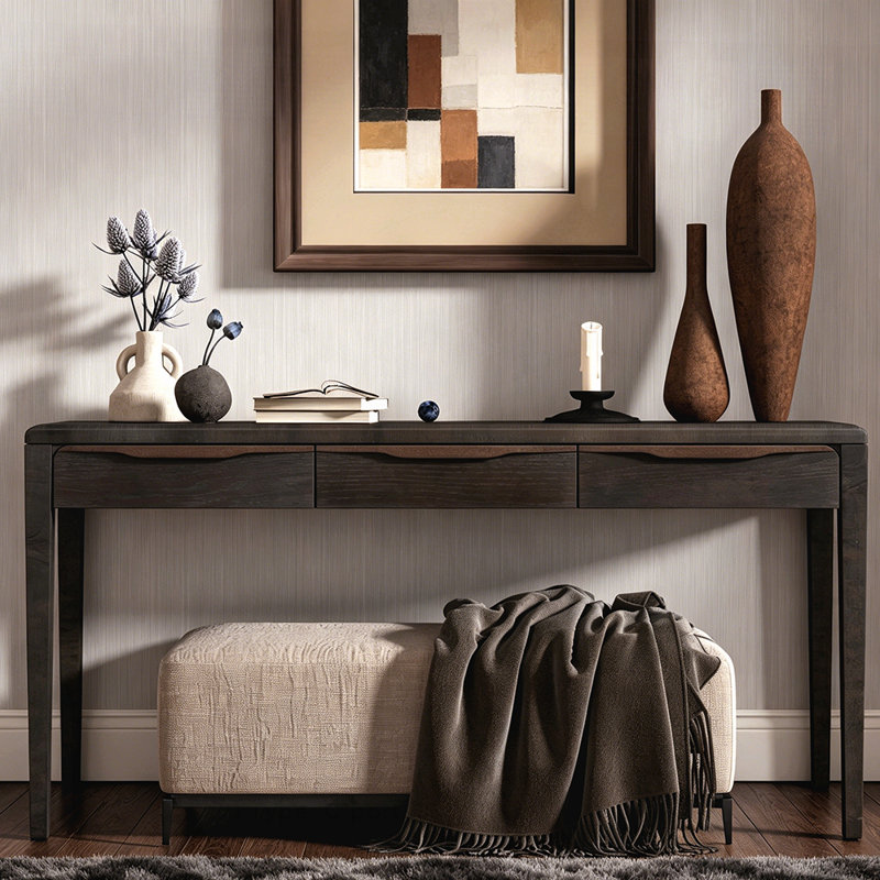 Console avec 3 tiroirs 59,84 po Chiswick, Noir