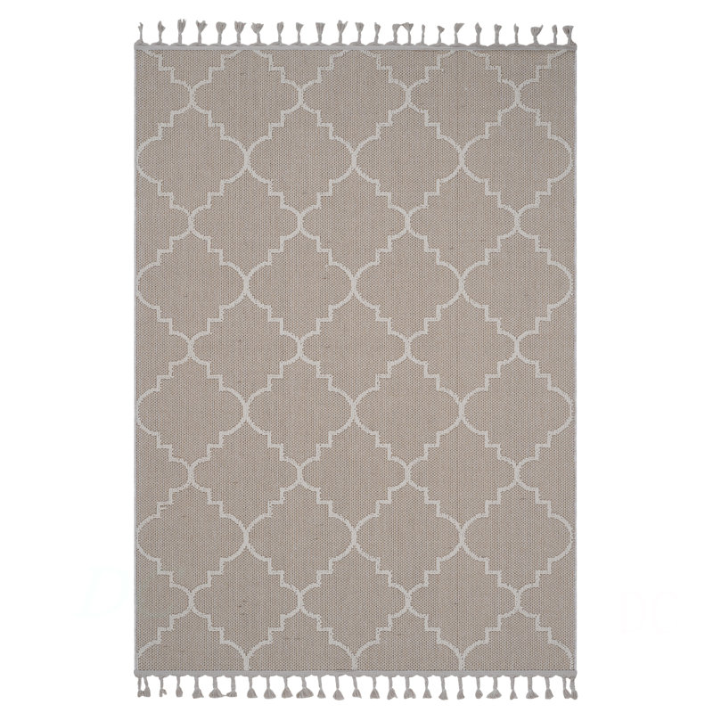 Guros Collection 4X6 Trellis Indoor / Outdoor Area Rug, Rectangle 4' x 6'