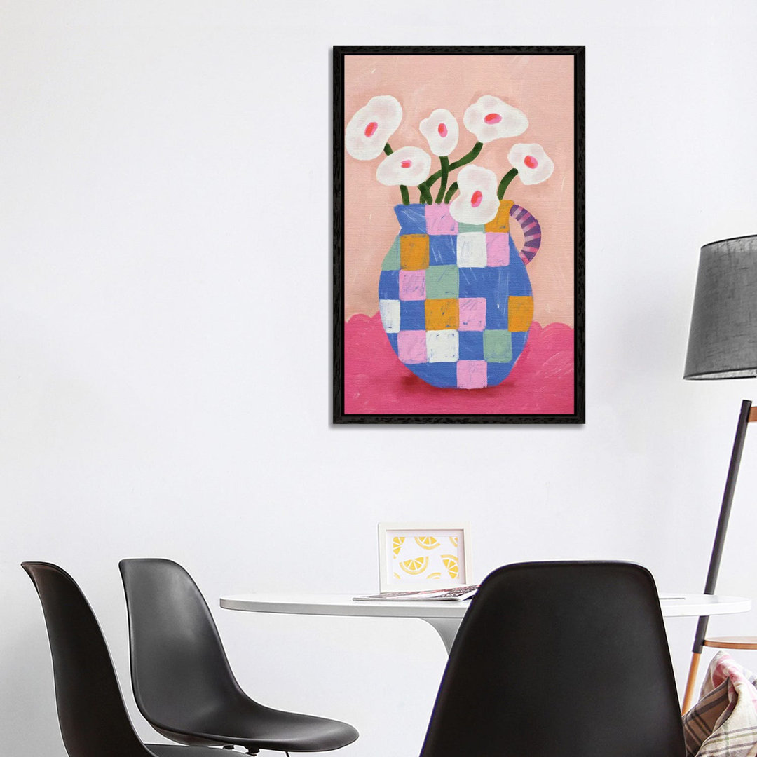 Abstrakte Blumen in einer Vase von Kartika Paramita - Galerie-umwickelte Leinwand Giclée auf Leinwand