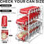 Distributeur de rangement empilable pour garde-manger Soda Can Organiser, blanc, paquet de 4-574485374