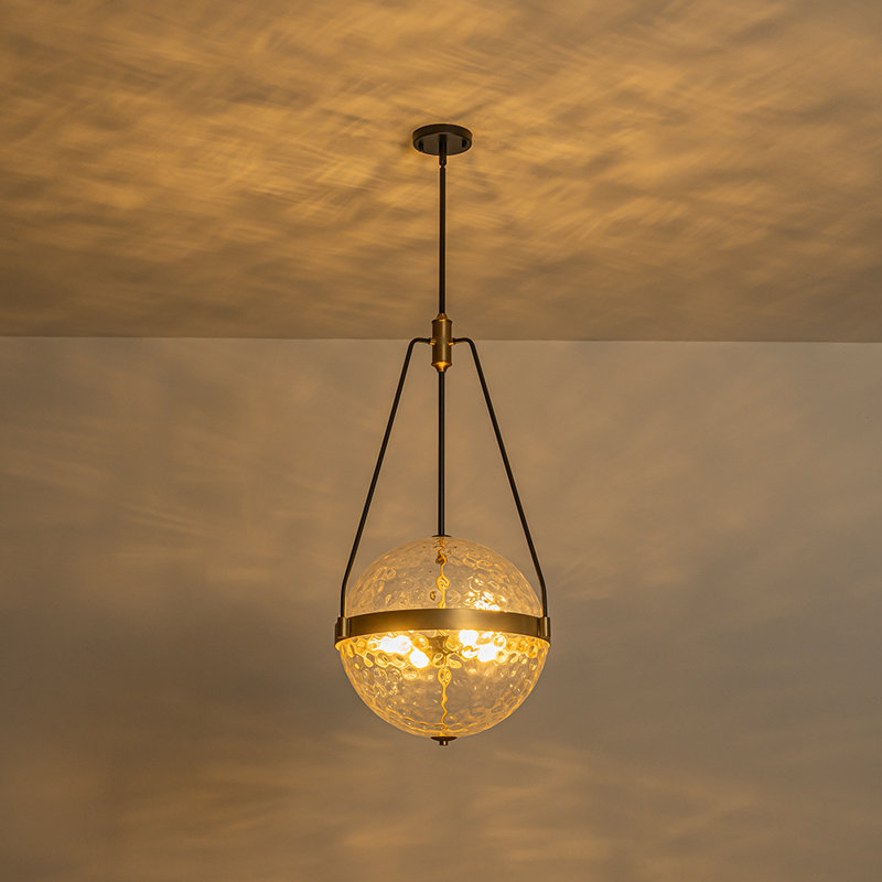 Luminaire suspendu en verre à 4 lumières à intensité variable
