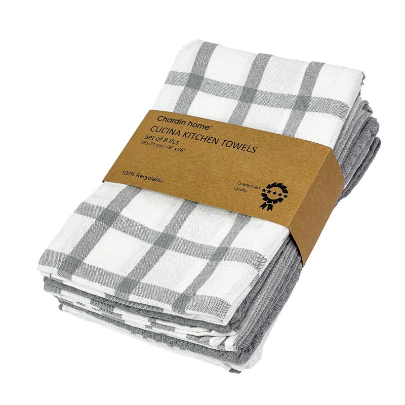Cotton Dish Cloth Kitchen Towel, Gray