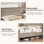 Cadre de lit Queen Size de style champêtre avec banc de rangement au pied du lit et 2 compartiments de rangement sécurisés avec couvercle relevable-527895436-534278743
